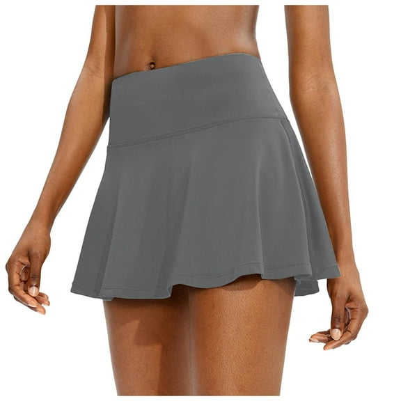 CHUOU Women Custom Soild Custom High Waisted Leggings Running Workout Soft Yoga Shorts Skirts