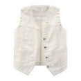 thumbnail image 1 of CHUOU Womens Sleeveless Denim Vest V Neck Button Down Jean Jacket, 1 of 4