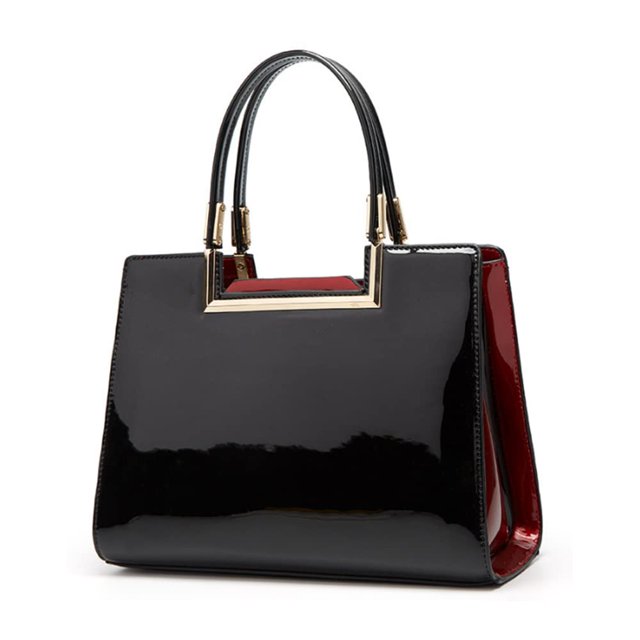 CHUOZI Women Top Handle Purse Satchel Patent PU Leather Handbag