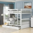 thumbnail image 1 of CHURANTY Full Over Full Bunk Bed with 2 Drawers, Solid Wood Platform Bed with Ladder, Full Length Guardrail and Headboard, No Spring Box Needed, 1 of 13