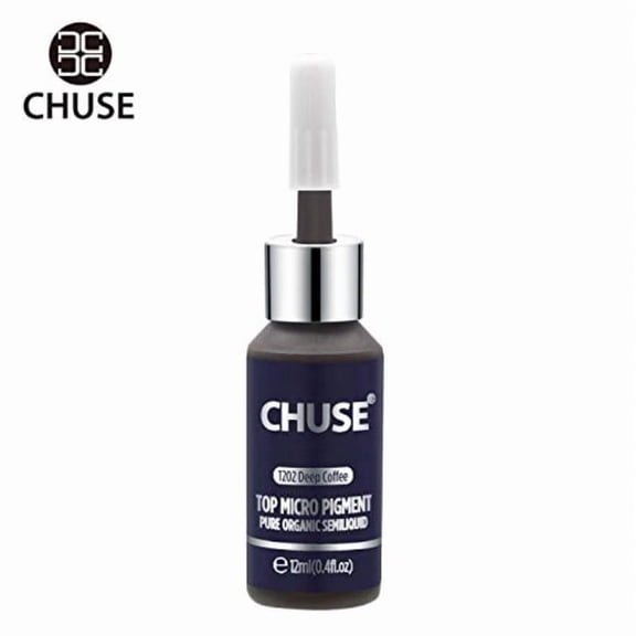chuse t202, 12ml, deep coffee, passed sgs,dermatest top micro pigment cosmetic color permanent makeup tattoo ink