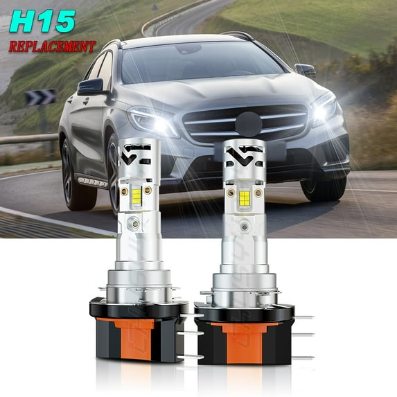 CHUSYYRAY 2x H15 LED Headlight Bulbs High Beam Lamps for Mercedes-Benz GLA250 2015-2018 2019