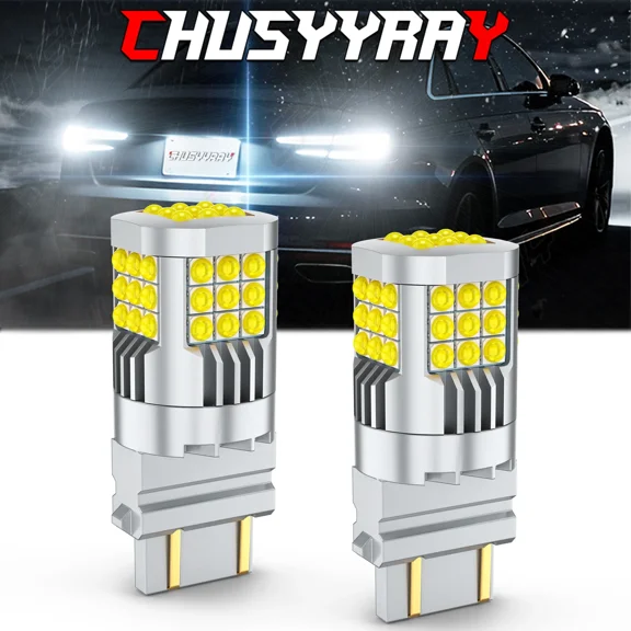 CHUSYYRAY 3157 3156 LED Backup Tail Reverse Light Bulbs 6000K White for Ford F150 2018 2 Pack