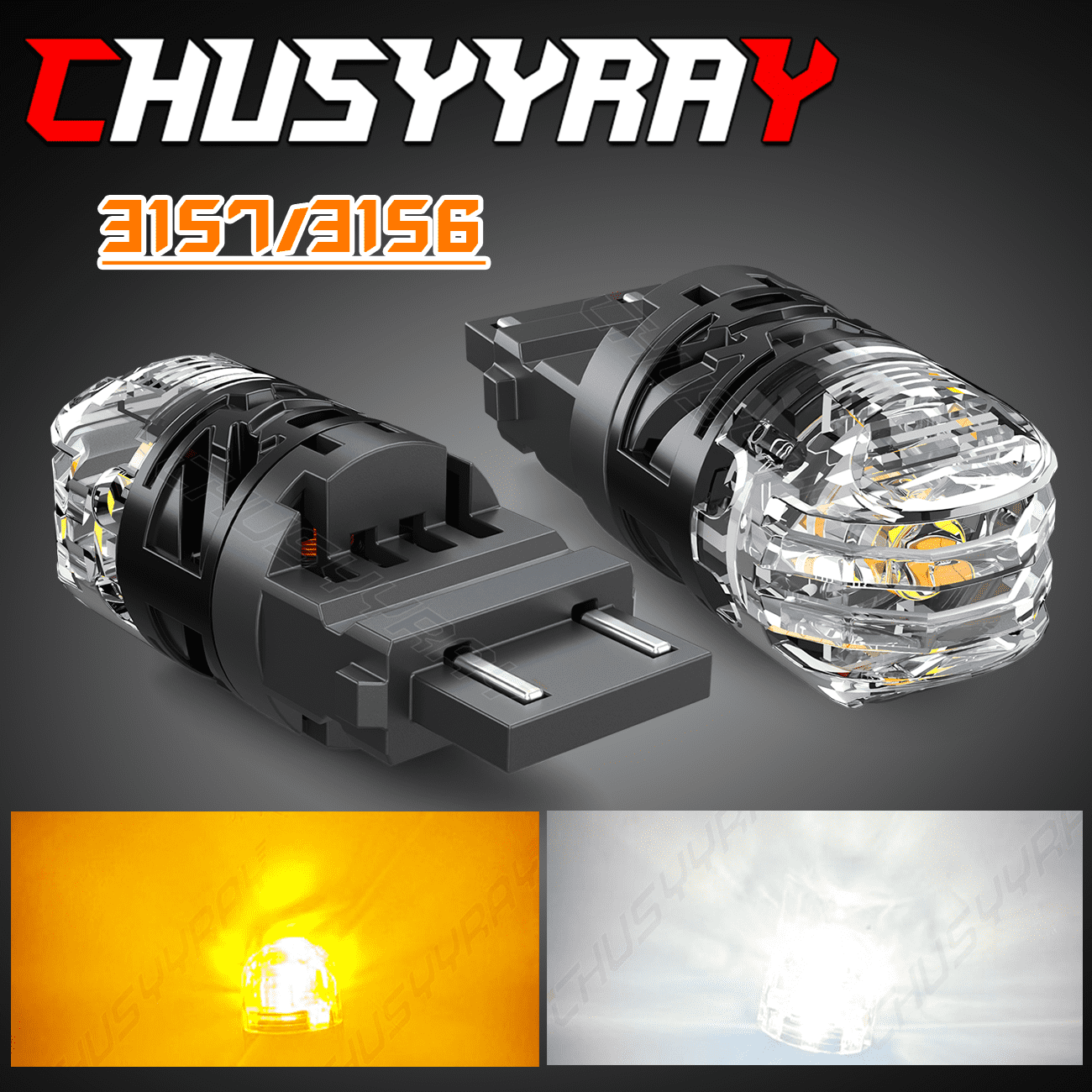 CHUSYYRAY 3157 LED 3156 Reverse Backup Bulbs Light White Super 3000LM ...