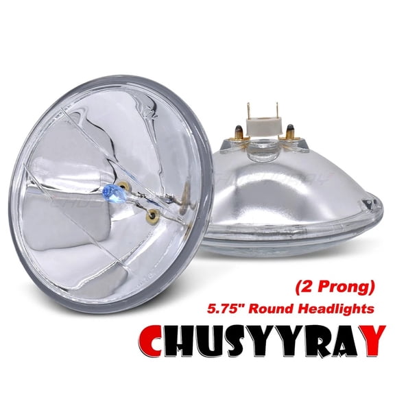 CHUSYYRAY 5.75" 5-3/4" Round Headlight Hi-Lo Beam for Chevrolet Caprice Classic 1973 2 Prongs