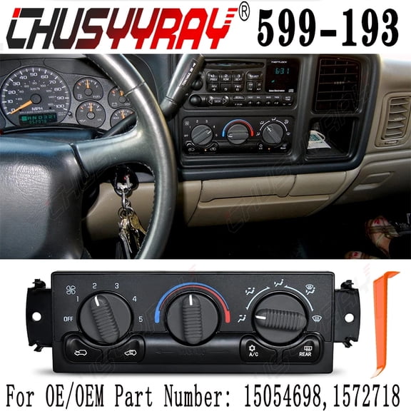 CHUSYYRAY 599-193 A/C Heater Climate Control Module Panel for GMC Yukon XL 1500 2500 2000-2002