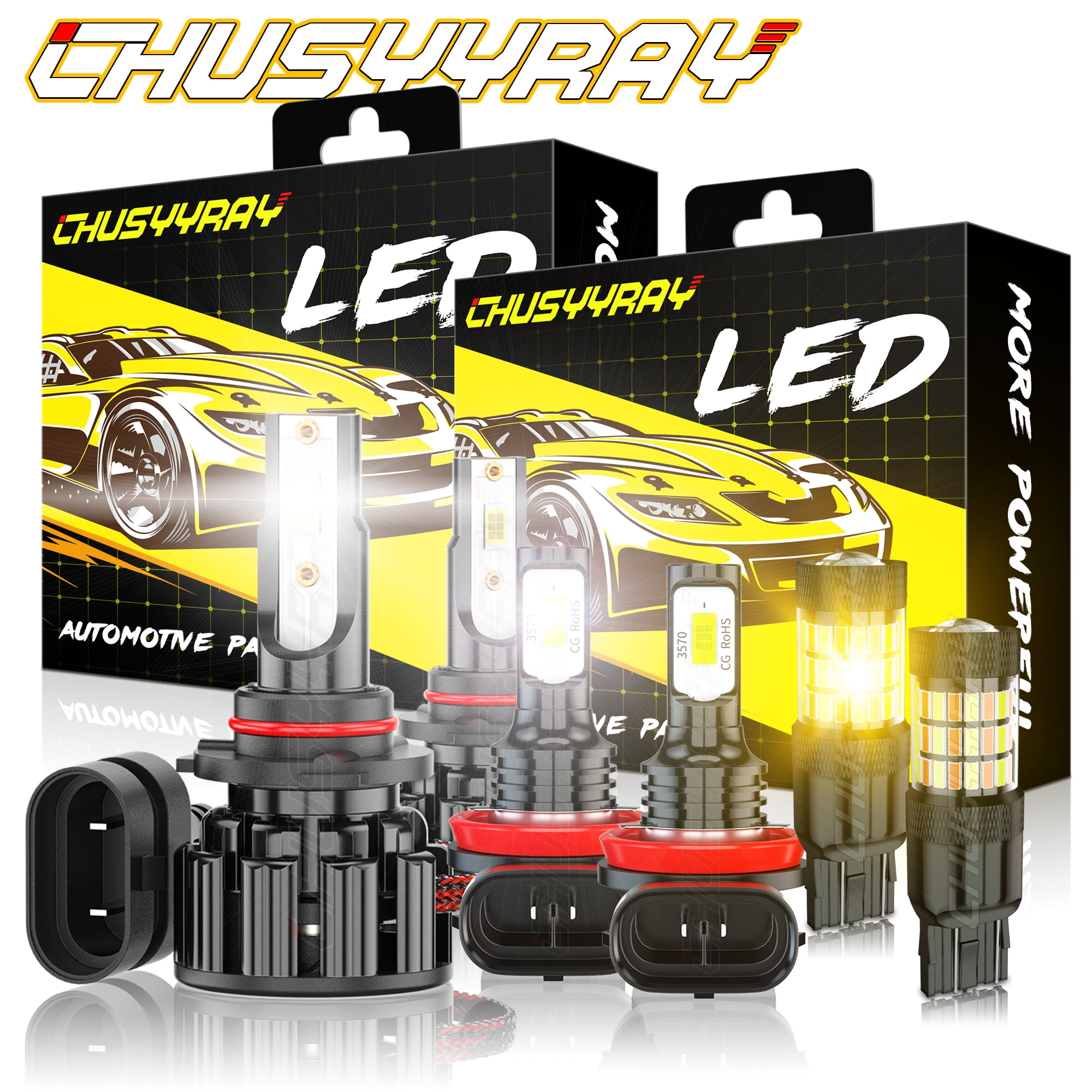 For Ford Explorer Sport Trac 2007 2008 LED Headlight Hi/Lo Fog Light Bulbs Combo - Foto 3