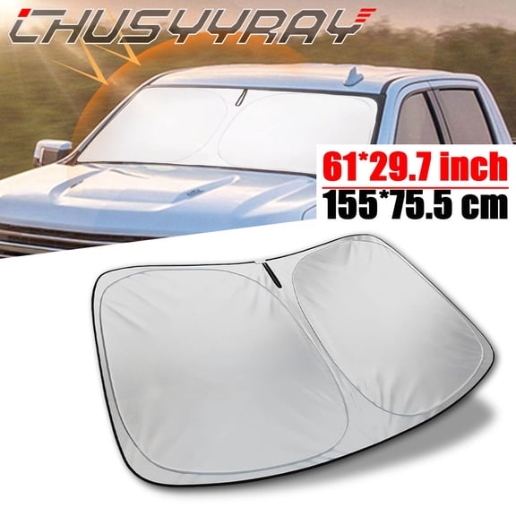 CHUSYYRAY 61*29.72 Inch Car Windshield Sun Shade Shield Visor Foldable UV Heat Block