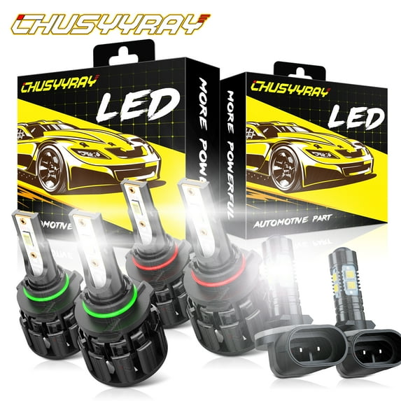 CHUSYYRAY 6pc 9005+9006+881 LED Headlight Fog Light Bulbs Combo For Hyundai Sonata 1995 1996