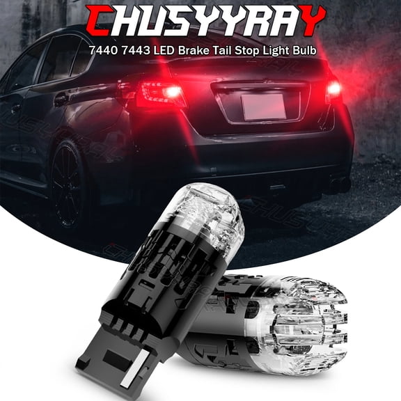 CHUSYYRAY 7443 LED Strobe Flashing Reverse Light Bulbs Bright Lamps for Honda Civic Accord