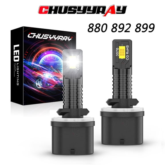 CHUSYYRAY 880 899 LED Fog Light Bulbs Lamp 6000K White for Chevy Corvette C5 1997-2004 2Pcs