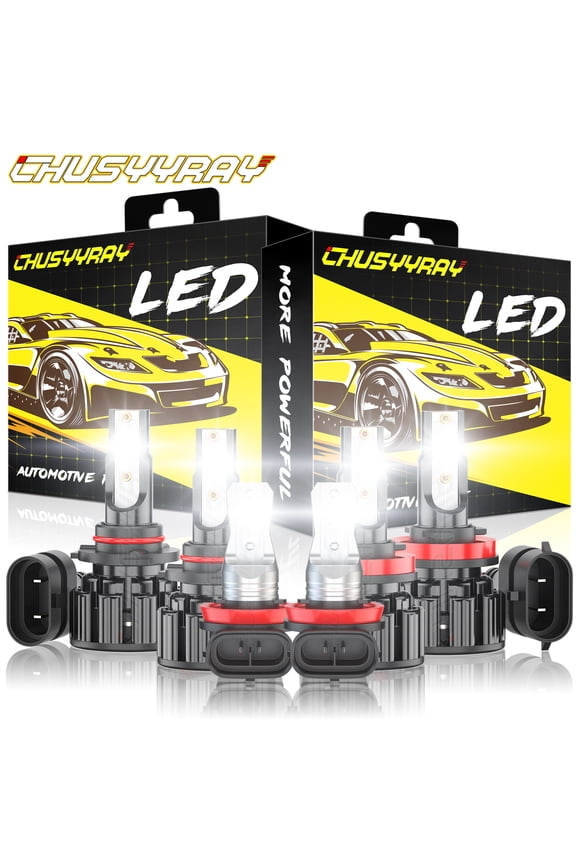 9005 H11 H8 LED Headlight Fog Bulbs White Kit Plug&Play 6x For Chevy Equinox 10-18