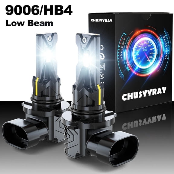 CHUSYYRAY 9006 LED Headlight Low Beam Bulbs Upgrade Kit 6000K White for Honda Civic 2006-2011 2Pcs