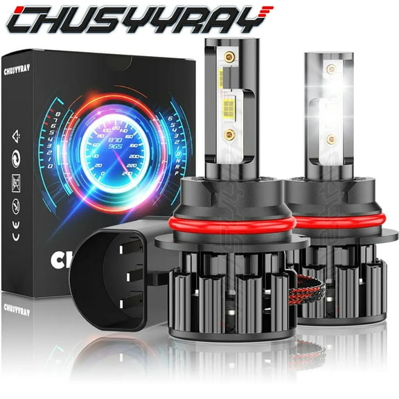 CHUSYYRAY 9007/HB5 LED Headlight Bulbs Kit High Low Beam 6000K Super Bright White 2Pcs