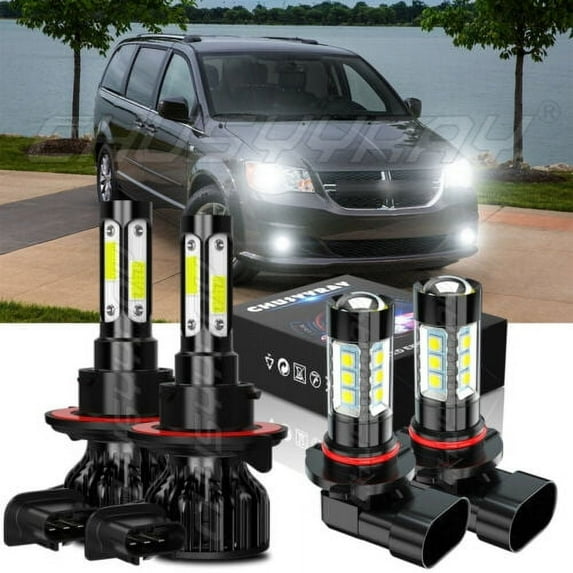 CHUSYYRAY 9008 9145 LED Headlight Fog Light Bulbs Upgrade Kit for RAM 1500 2500 3500 2006-2009 4Pcs