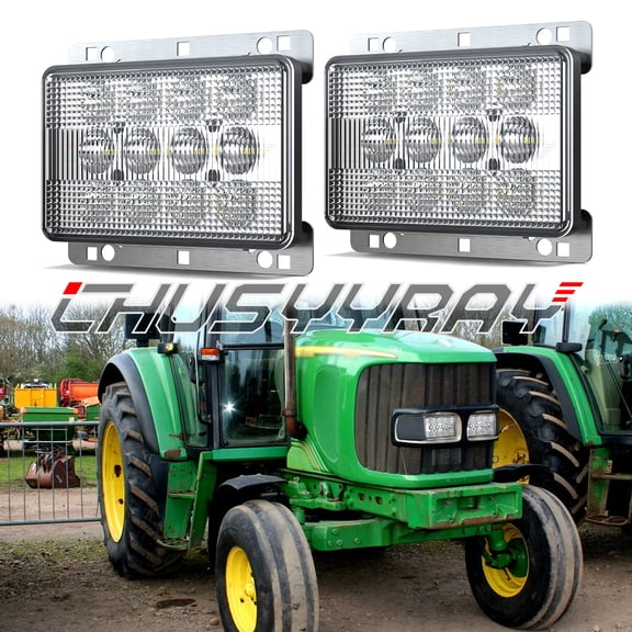 CHUSYYRAY AL152328 LED Work Light 6x4 Headlight 60W for Deere Tractor 5083EN, 5085M, 5090E 2pcs