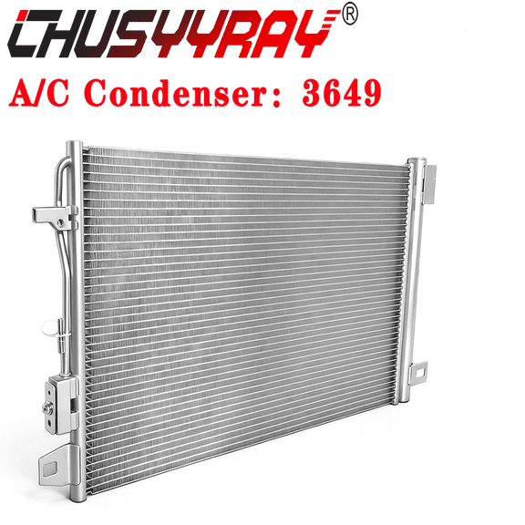 CHUSYYRAY Aluminum AC Condenser with Receiver Drier fits 3649 for GMC Acadia 2007-2016