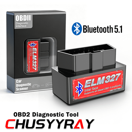 CHUSYYRAY ELM327 OBD2 Code Reader Bluetooth Auto Interface Adapter Diagnostic Scanner Tool