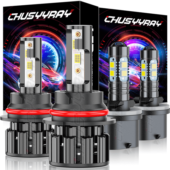 CHUSYYRAY For Dodge Durango 98-00 9007 LED Headlight Bulbs Hi/Lo Beam 899 893 Fog Light Bulbs