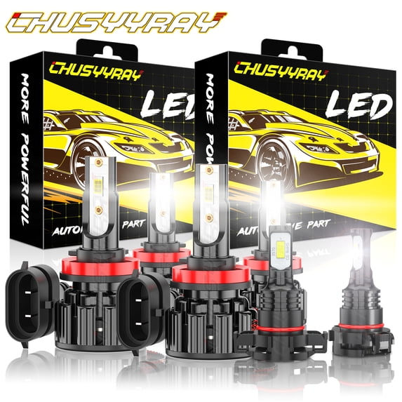 CHUSYYRAY For Dodge Grand Caravan 11-18 H11+H11+H16 LED Headlight High Low Bulbs Fog Lights 6x