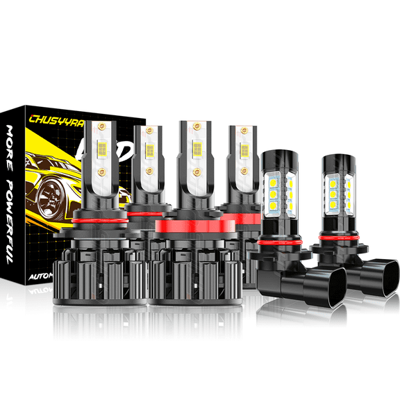CHUSYYRAY For Ford F 150 15-20 9005 H11 LED Headlight Bulbs High-Low Beam 9140 Fog Light White