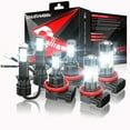thumbnail image 1 of CHUSYYRAY H1+H11 LED Headlight High Low Beam + H11/H9/H8 Fog Light Bulbs Kit 6000K White 6 Pack, 1 of 16