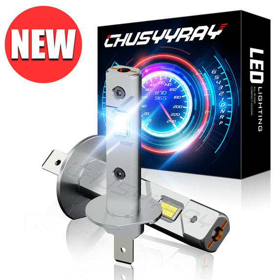 CHUSYYRAY H1 LED Headlight Bulb Conversion Kit High Low Beam bulb Super Bright 6000K Super White