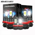 CHUSYYRAY H11+H11+H11 LED Headlight High Low Beam + Fog Light Bulbs Kit