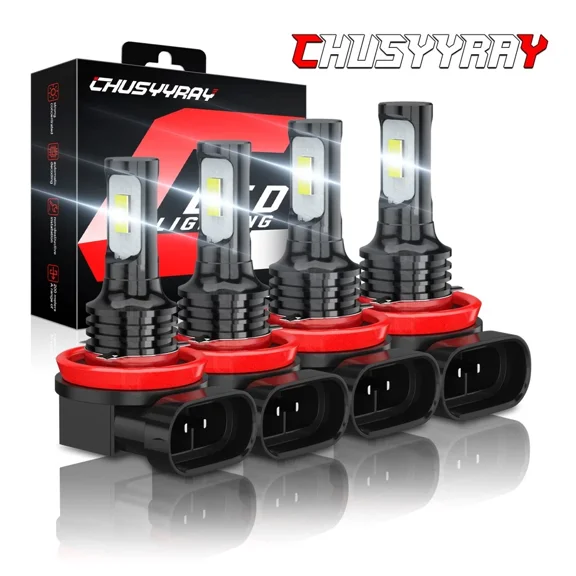 CHUSYYRAY H11 LED Headlight Kit for Chevy Malibu 2004 2005 2006-2012 4pcs