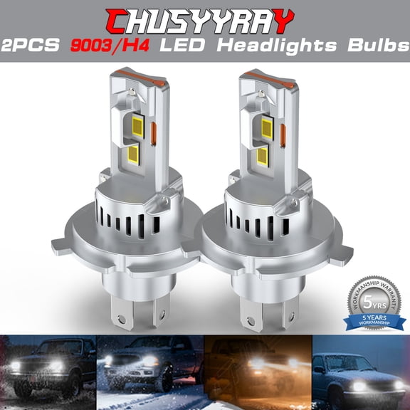 CHUSYYRAY H4 9003 LED Headlight Bulbs High Low Beam for Dodge Atos Hatchback 4-Door 2001-2012 2x