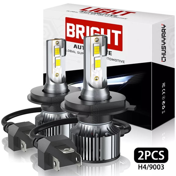 CHUSYYRAY H4 9003 LED Headlight High Low Beam Bulbs 6500K White 2Pcs - for Chevy Tracker 1999-2004