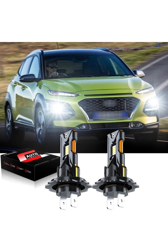 H7 LED Headlight High/Low Beam Bulbs Super Bright for Hyundai Kona 2018-2021 2Pcs