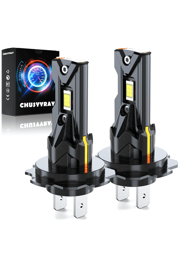 H7 LED Headlight High/Low Beam Bulbs Upgrade 6000K White Ultra Brighter 2 Pack