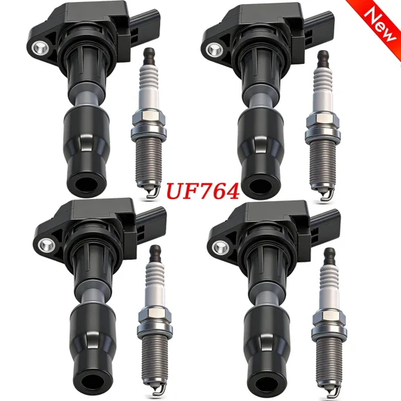 CHUSYYRAY Ignition Coil UF764 + Spark Plug 93175 Set for Hyundai Sonata 2015 l4