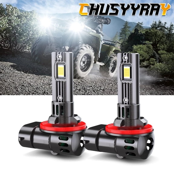 CHUSYYRAY LED Headlight Bulbs for ATV Polaris Ranger XP 500 700 800 900 1000 2007-2018 2Pcs