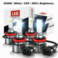 thumbnail image 1 of CHUSYYRAY LED Headlight H9 High Beam H11 Low Beam Blubs Combo Kit 6500K Diamond White Super Bright 4X, 1 of 8
