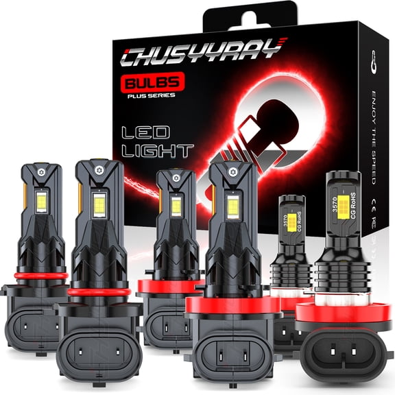 CHUSYYRAY LED Headlight Hi-Lo Beam Fog Light Bulbs Kit for Honda CR-V CRV Sport Utility 2015-2019