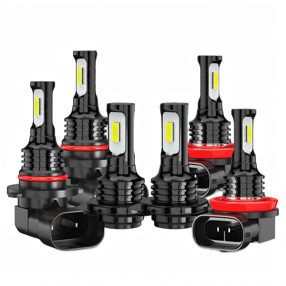 CHUSYYRAY LED Headlight High Low Beam+Fog Light For 2007 2008 Hyundai Tiburon Combo
