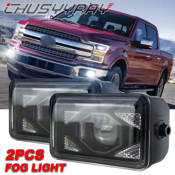 CHUSYYRAY Pair 35W LED Fog Lights Assembly Bumper White Lamps fit for Ford F150 2015-2020