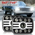 thumbnail image 1 of CHUSYYRAY Pair 5x7 7x6" LED Headlight DRL for Chevy El Camino 1978-1981 Corvette 1984-96, 1 of 12