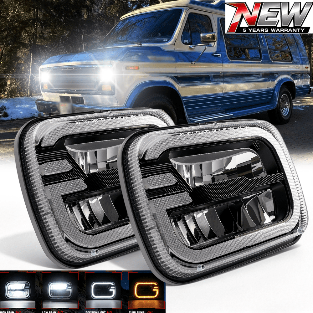 CHUSYYRAY Pair LED Headlight H6054 H6054LL for Chevrolet Astro ...