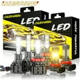 thumbnail image 1 of CHUSYYRAY White H1 H11 LED High Low Beam Headlights+Gold Yellow H8/H9 Fog Light Kit Plug&Play 6x, 1 of 14
