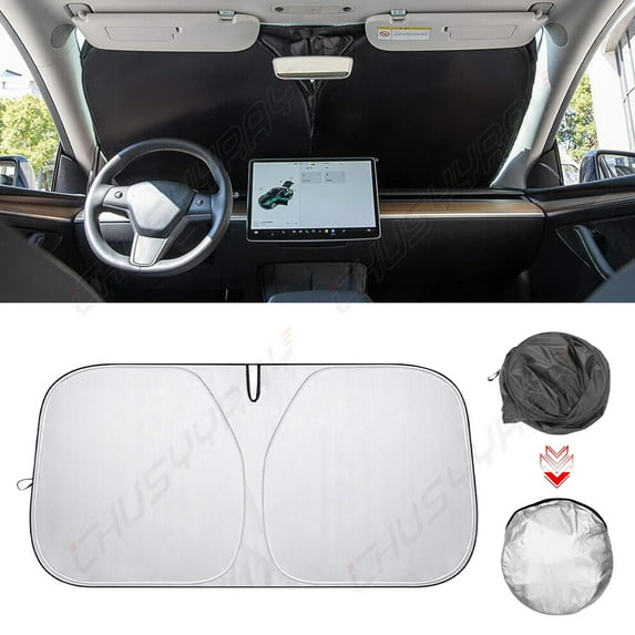 CHUSYYRAY fit for Ford Explorer Windshield Sun Shade Visor Foldable UV Heat Block Window Cover
