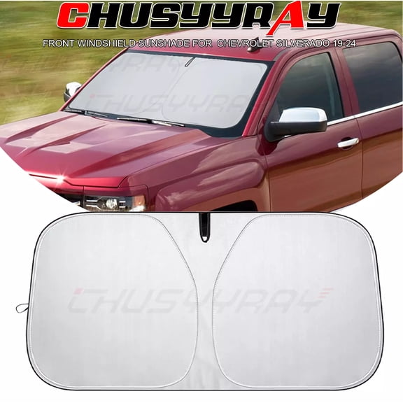 CHUSYYRAY for Chevrolet Silverado 2500 19-24 Windshield Sun Shade Heat Block Shield Cover Visor