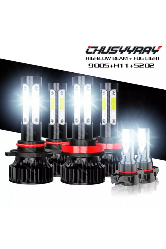 for Jeep Grand Cherokee 2011 2012 2013 - Front LED Headlight Fog Light Bulbs Kit 6 Pack