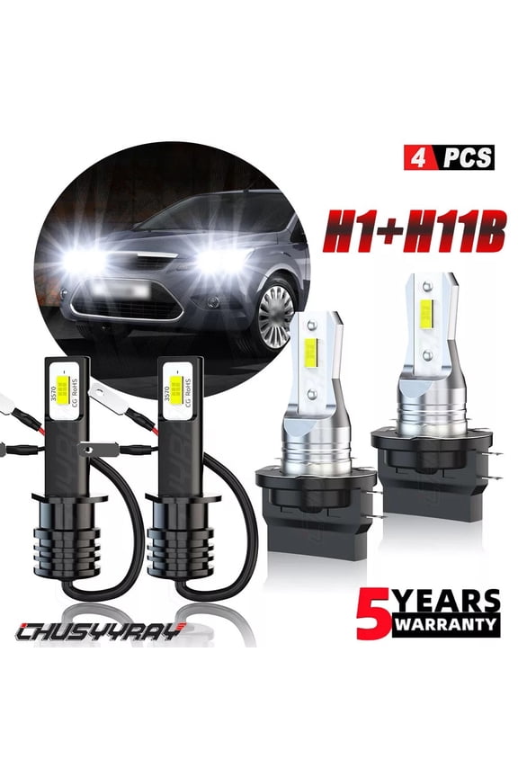 for Kia Rondo 2007-2011 2012 4X H1+H11B Combo LED Headlight Bulbs High Low Beam 6000K White