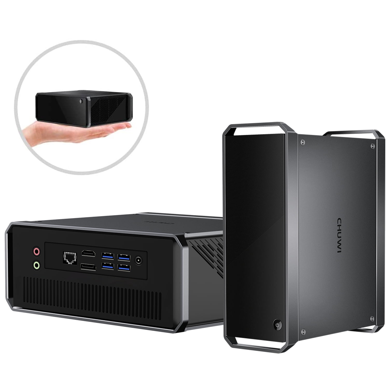 CHUWI CoreBox 4th Mini PC,512GB SSD 16GB RMA,Intel 12th Gen i3-1215U  (4.4Hz) Processor,Windows 11 Mini Gaming Desktop Computers,WIFI 6,6 Cores 8 