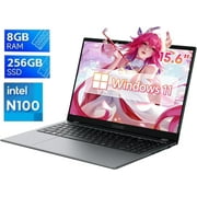 CHUWI GemiBook Plus 15.6" Laptop 256GB SSD 8GB DDR5,12th Gen Intel N100,2K IPS Display,Quad Core,Windows 11 Gaming Notebook Computer,3.4GHz,WIFI 6,1920*1080