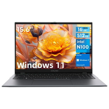 CHUWI GemiBook Plus 15.6" Laptop 512GB SSD 16GB DDR5,12th Gen Intel N100,2K IPS Display,Quad Core,Windows 11 Gaming Notebook Computer,3.4GHz,Wifi 6,1920*1080