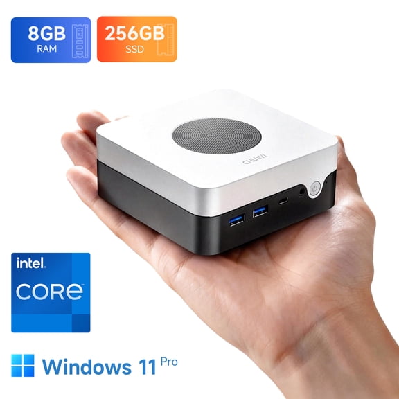 CHUWI LarkBox X Mini PC,256GB SSD 8GB RMA,Intel i3-1220P (10C/12T, up to 4.4GHz),Windows 11 Mini Gaming/Bussiness Desktop Computers,WIFI 6,Hybrid–Cooling System